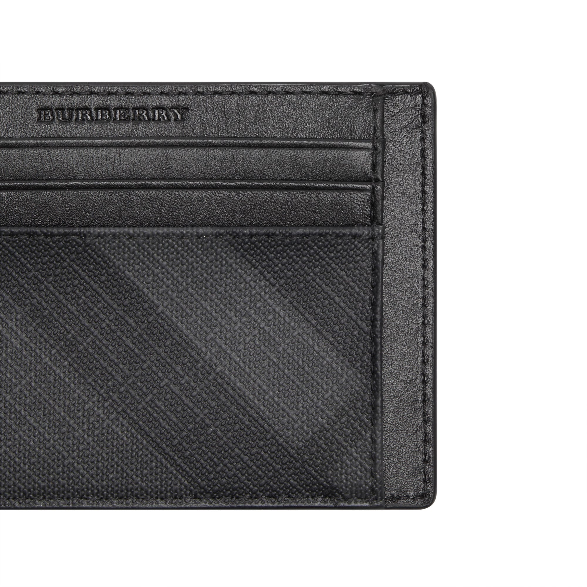 Porte-cartes à motif London check - Charcoal & Black