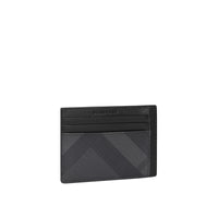 Porte-cartes à motif London check - Charcoal & Black