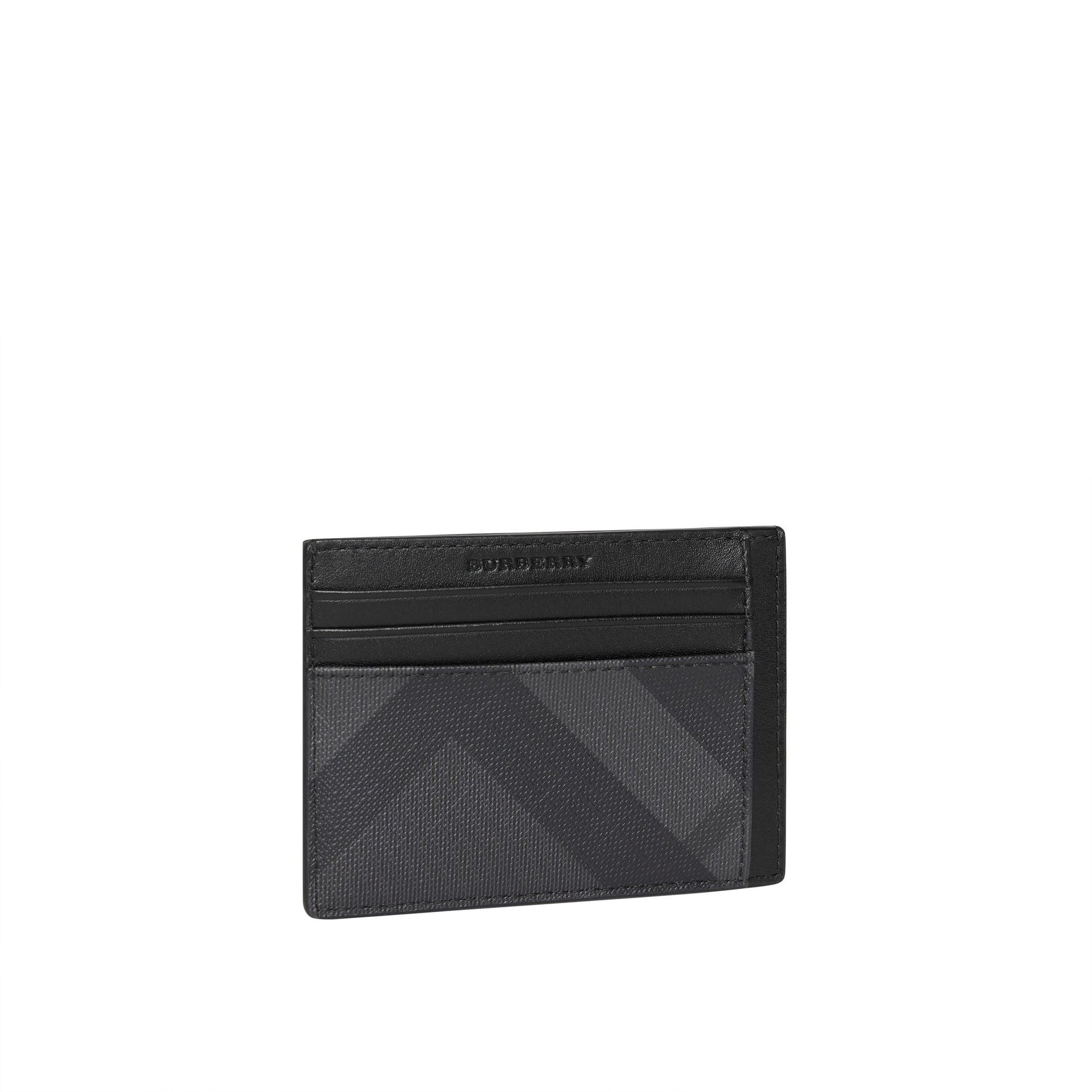 Porte-cartes à motif London check - Charcoal & Black