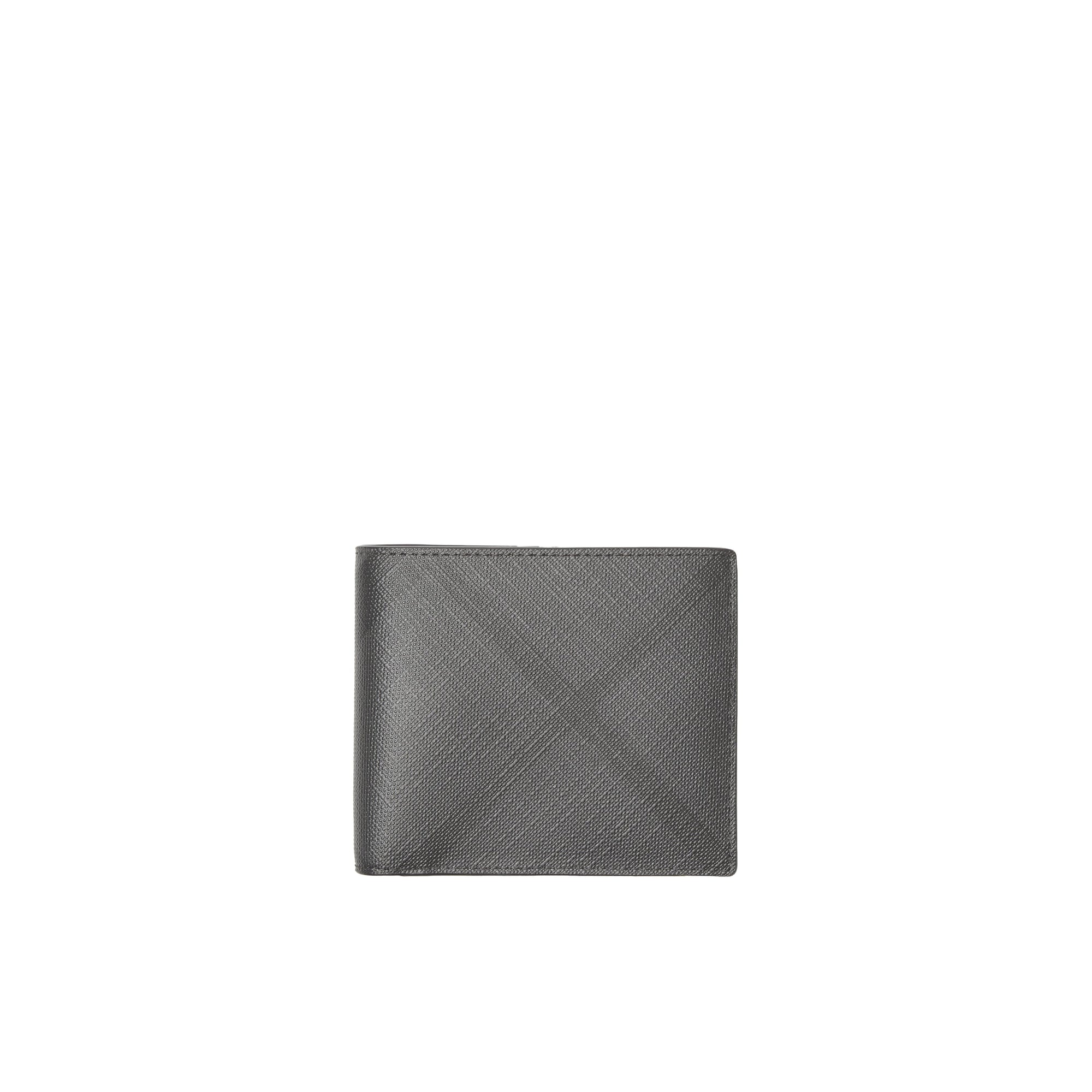 Portefeuille à rabat à motif London check - Charcoal & Black