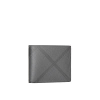 Portefeuille à rabat à motif London check - Charcoal & Black