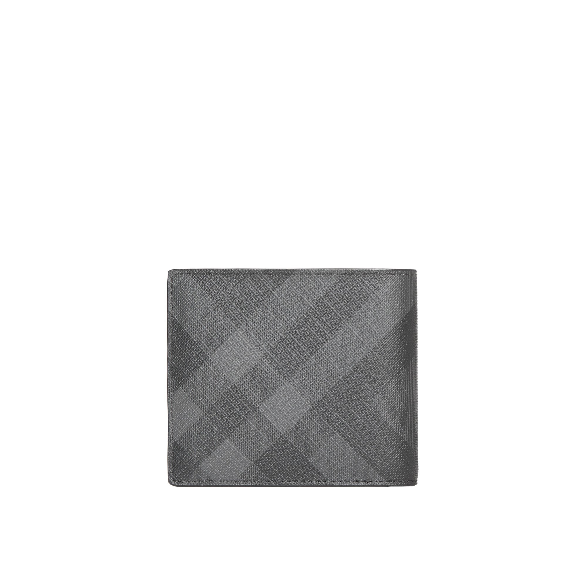 Portefeuille à rabat à motif London check - Charcoal & Black