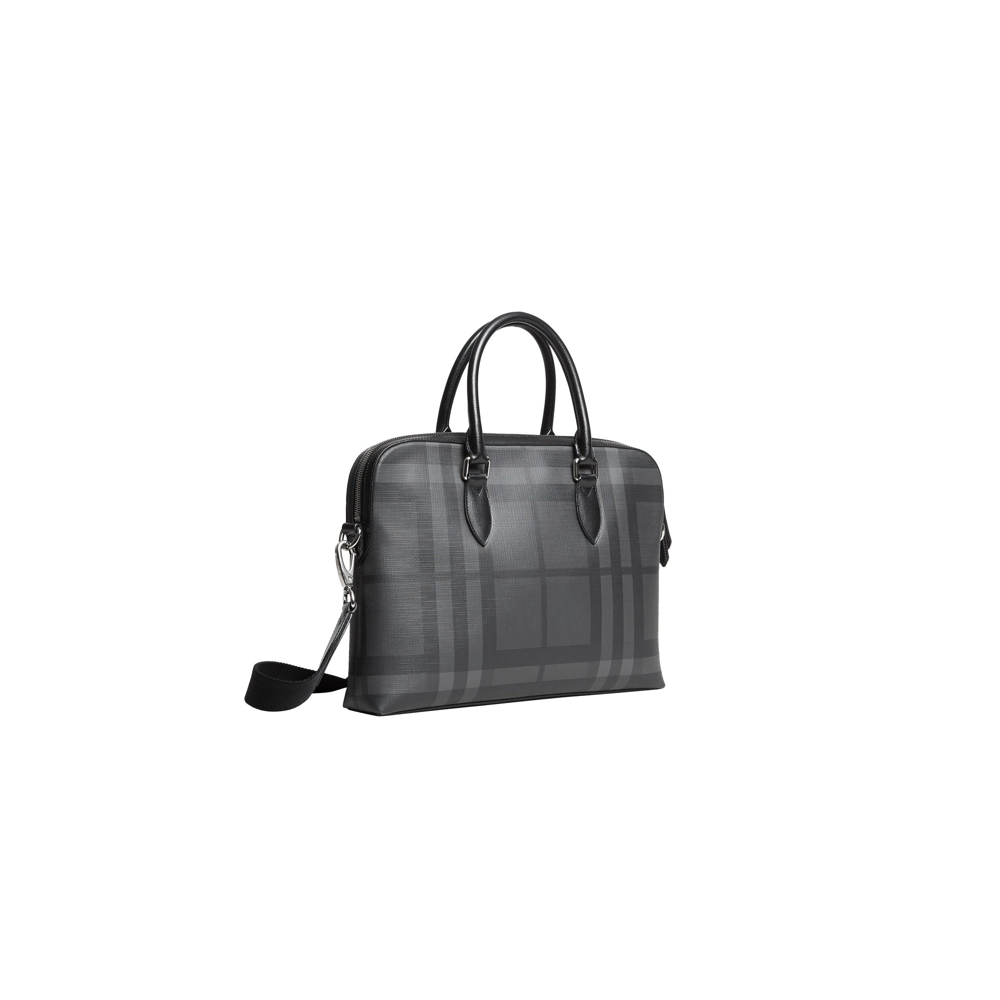 Sac The Barrow fin à motif London check - Charcoal & Black