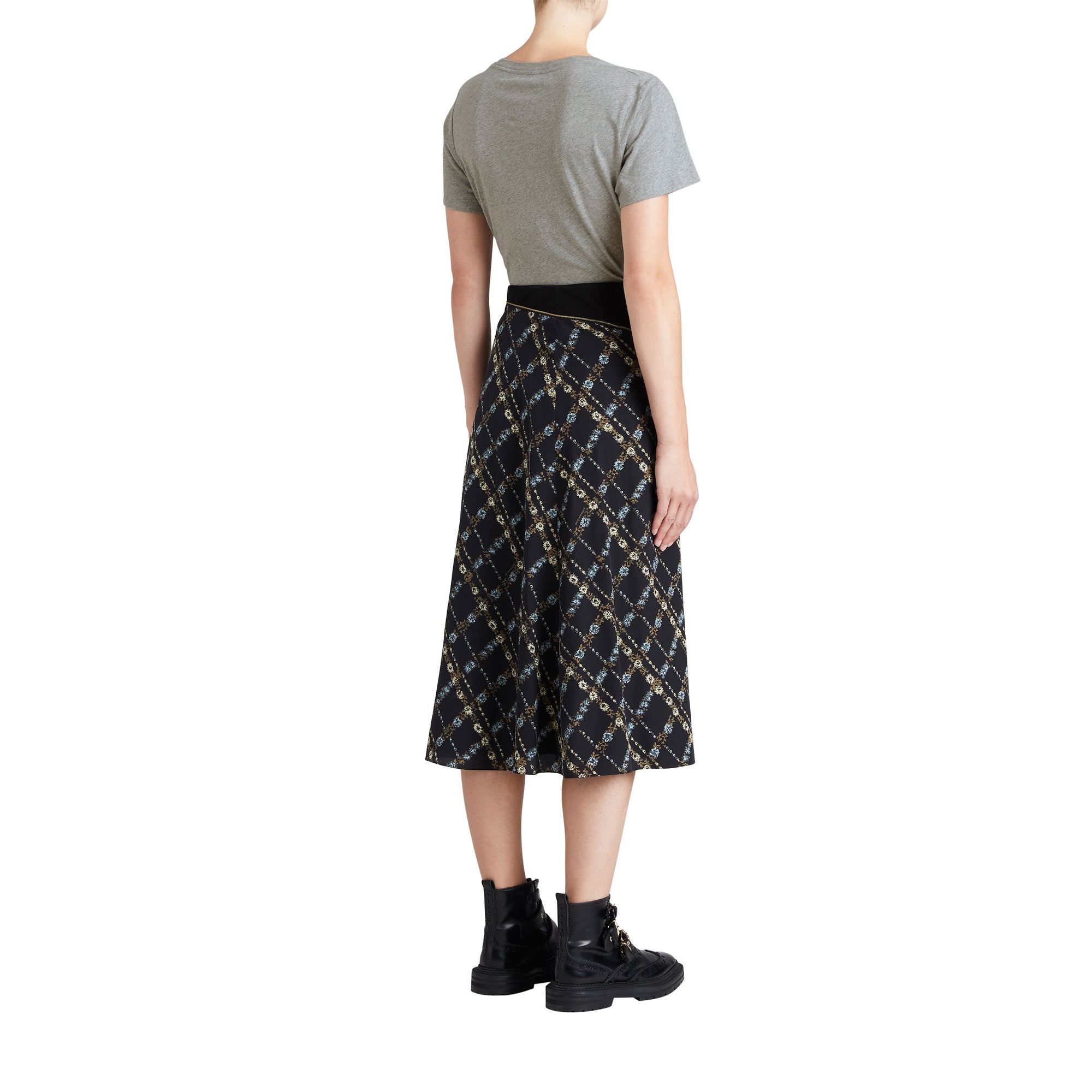 T-shirt en coton à imprimé - Pale Grey Melange