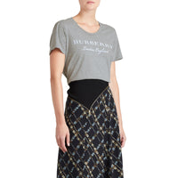 T-shirt en coton à imprimé - Pale Grey Melange