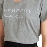 T-shirt en coton à imprimé - Pale Grey Melange