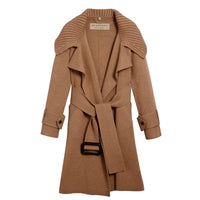 Gilet portefeuille en laine et cachemire - Camel