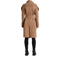 Gilet portefeuille en laine et cachemire - Camel