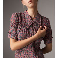Robe en soie à imprimé floral - Pale Rose