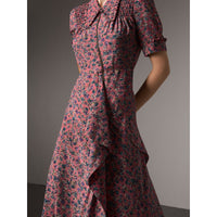 Robe en soie à imprimé floral - Pale Rose