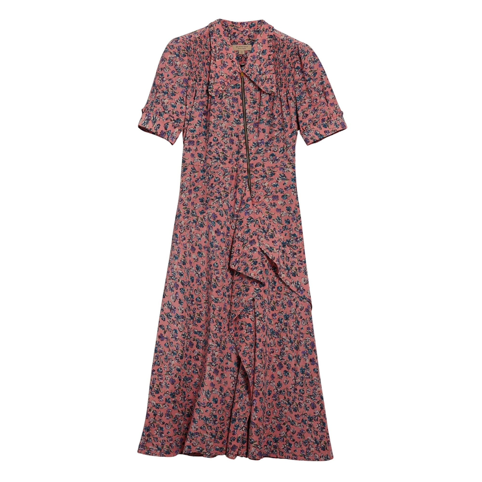 Robe en soie à imprimé floral - Pale Rose