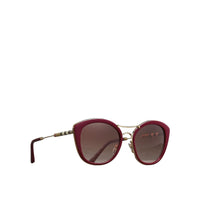 Lunettes de soleil à monture ronde - Burgundy