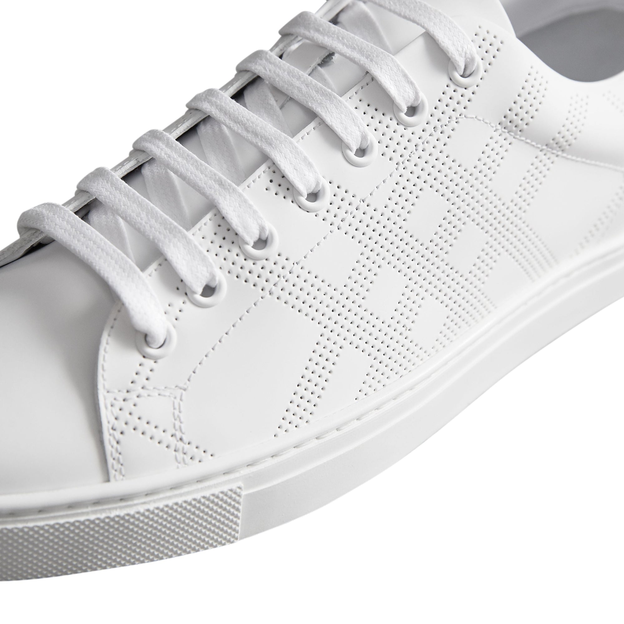 Sneakers à cuir perforé - Optic Wht & Deepclamel