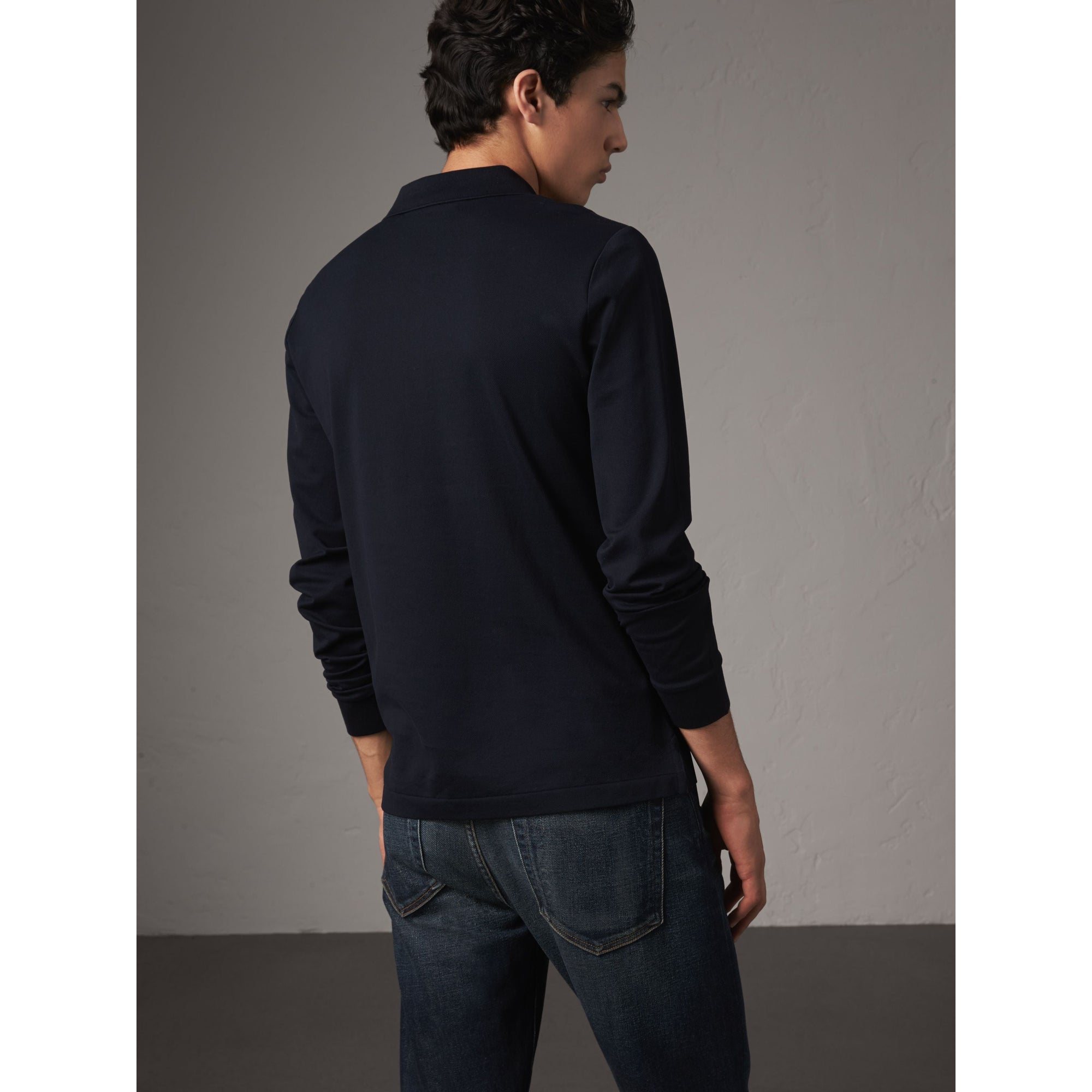 Polo à manches longues - Navy