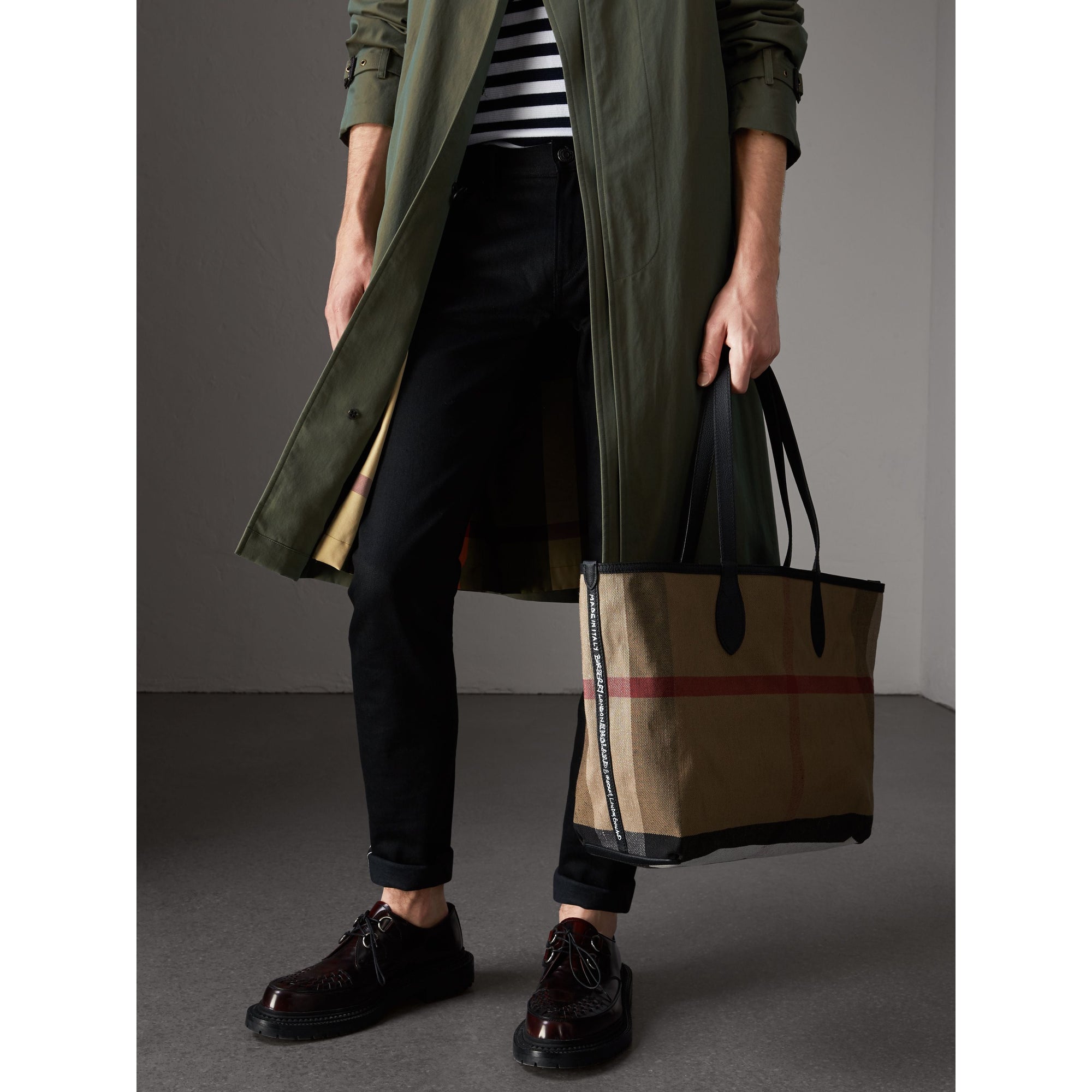 Sac tote Doodle moyen réversible - Classic & Black