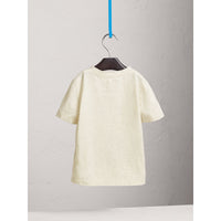 T-shirt en coton à imprimé Meow - Natural Melange