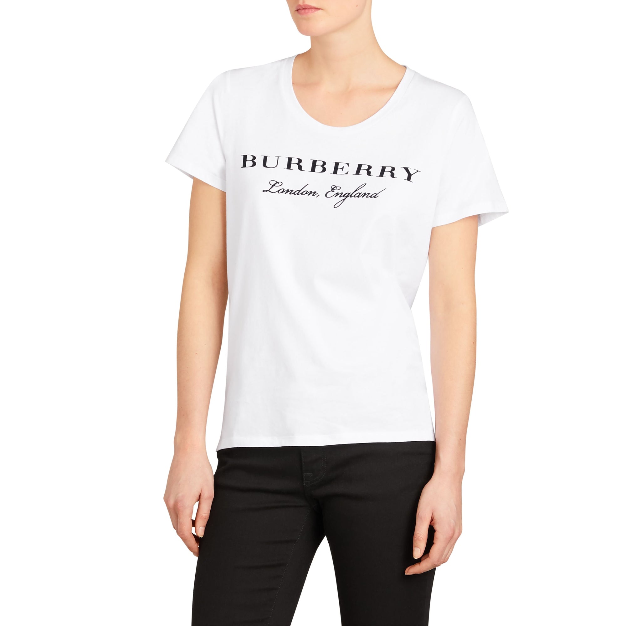 T-shirt à manches courtes et logo - White