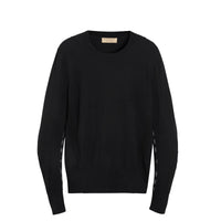 Pull en laine mérinos à motif check - Black