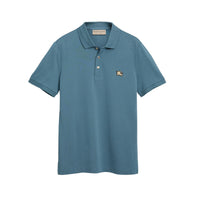 Polo à manches courtes et broderie cavalier - Pewter Blue