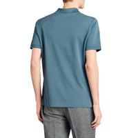 Polo à manches courtes et broderie cavalier - Pewter Blue