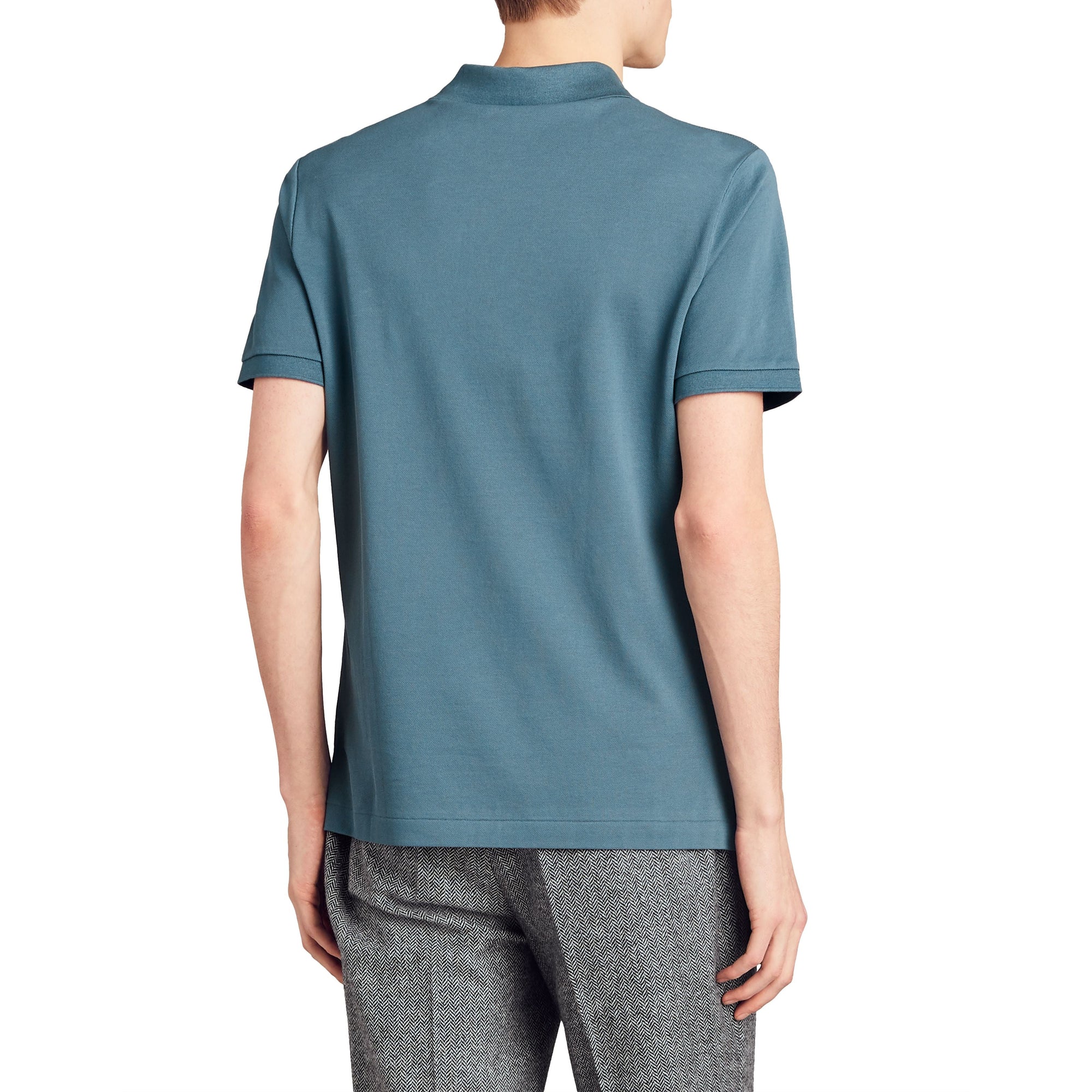 Polo à manches courtes et broderie cavalier - Pewter Blue