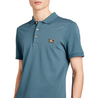Polo à manches courtes et broderie cavalier - Pewter Blue
