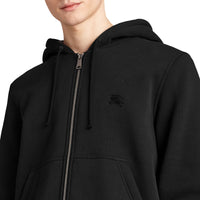 Sweat à capuche à détails check - Black