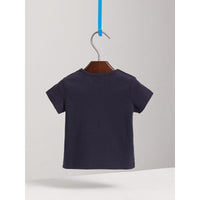 T-shirt à poche et motif check - True Navy