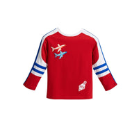 Top en coton à rayures graphiques - Parade Red