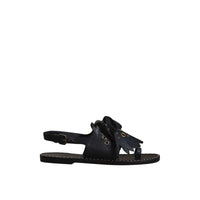 Sandales en cuir à franges - Navy