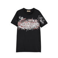 T-shirt en coton à imprimé Doodle - Black