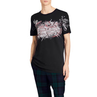 T-shirt en coton à imprimé Doodle - Black