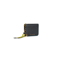 Étui porte-clés fantaisie pour pièce d'identité en cuir - Black & Multi