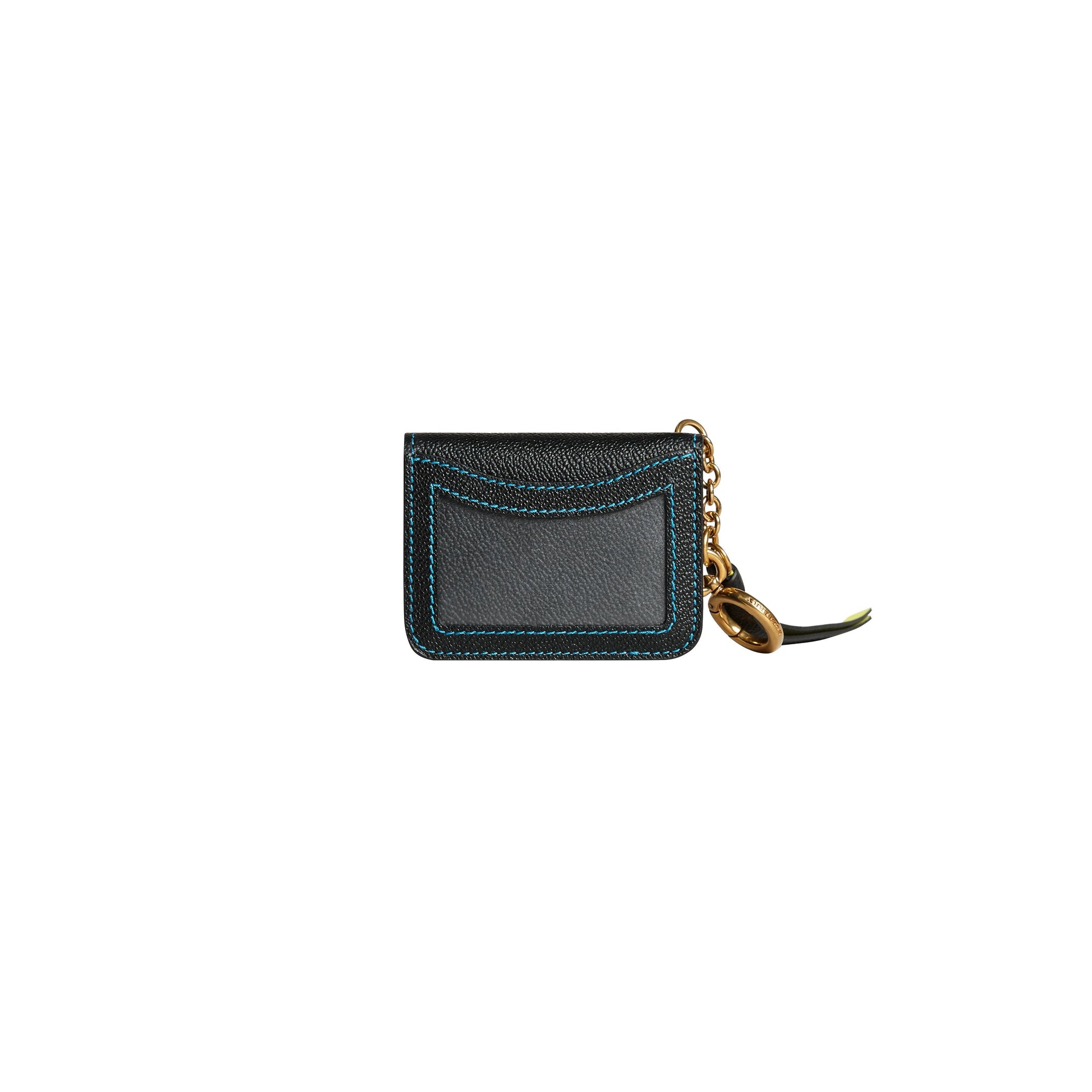 Étui porte-clés fantaisie pour pièce d'identité en cuir - Black & Multi