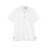 Polo en piqué de coton - White