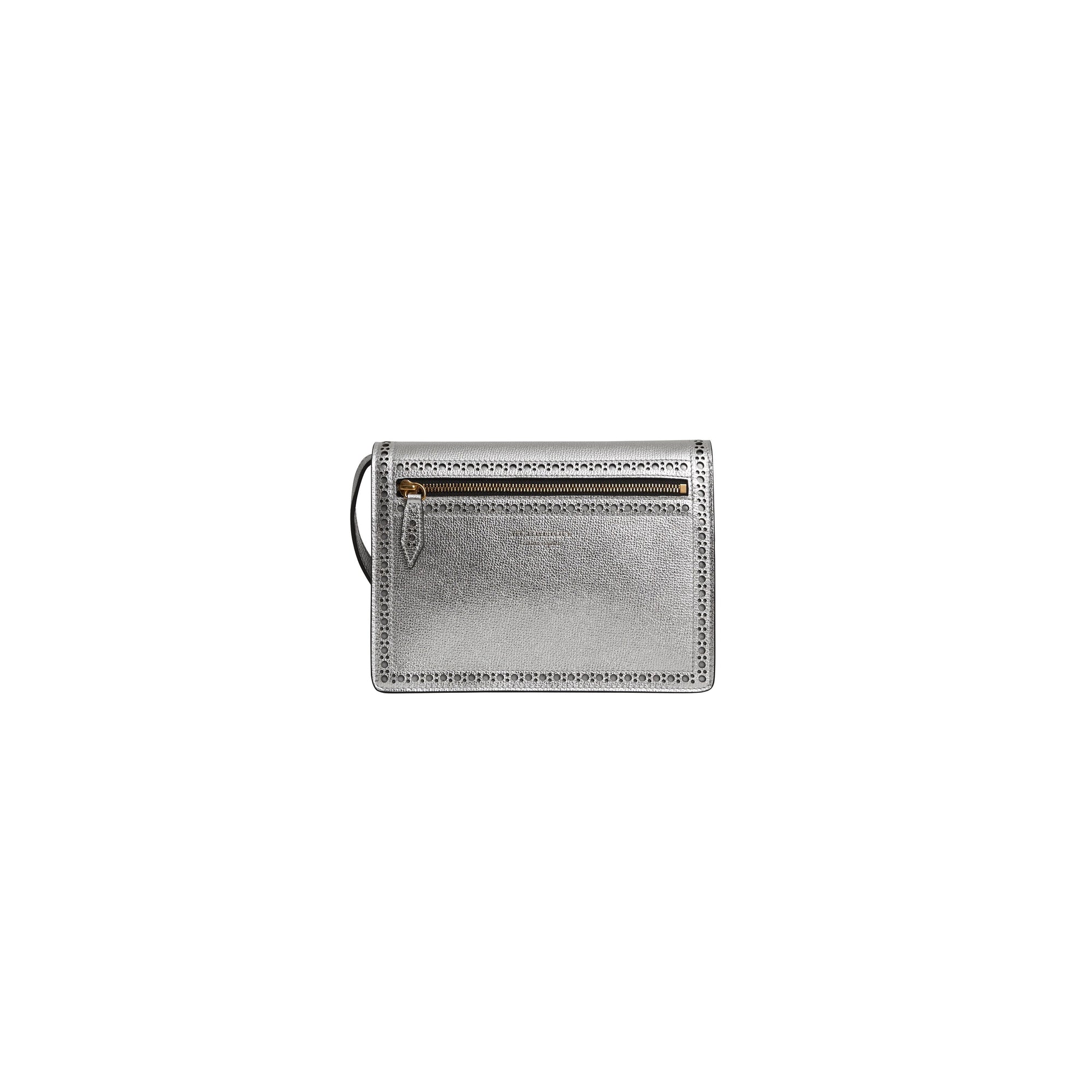 Sac à bandoulière en cuir métallisé - Silver