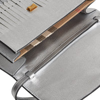Sac à bandoulière en cuir métallisé - Silver