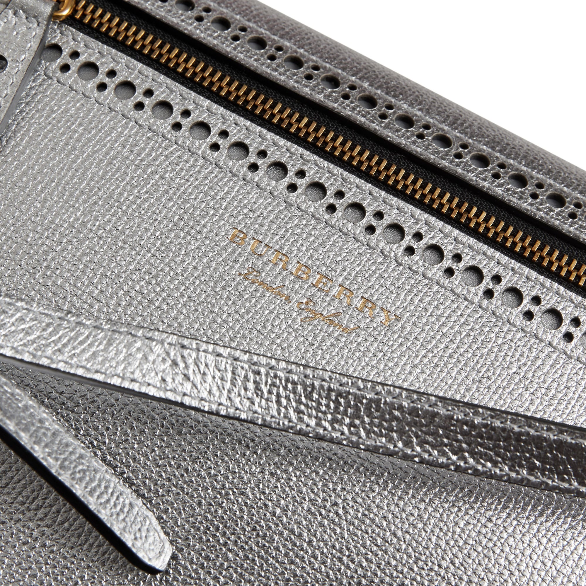 Sac à bandoulière en cuir métallisé - Silver