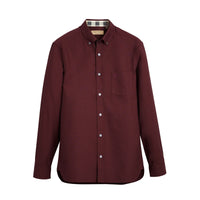 Chemise Oxford à motif check - Oxblood
