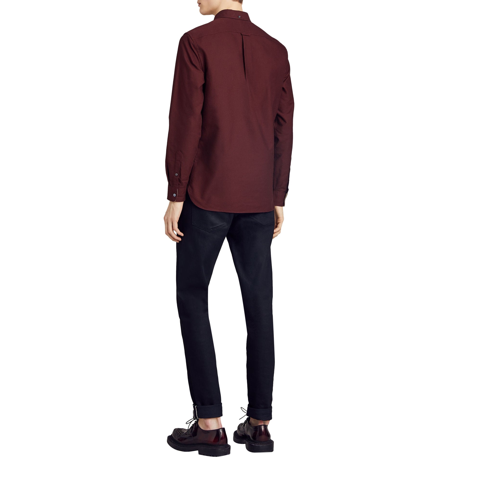 Chemise Oxford à motif check - Oxblood