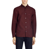 Chemise Oxford à motif check - Oxblood
