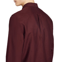Chemise Oxford à motif check - Oxblood