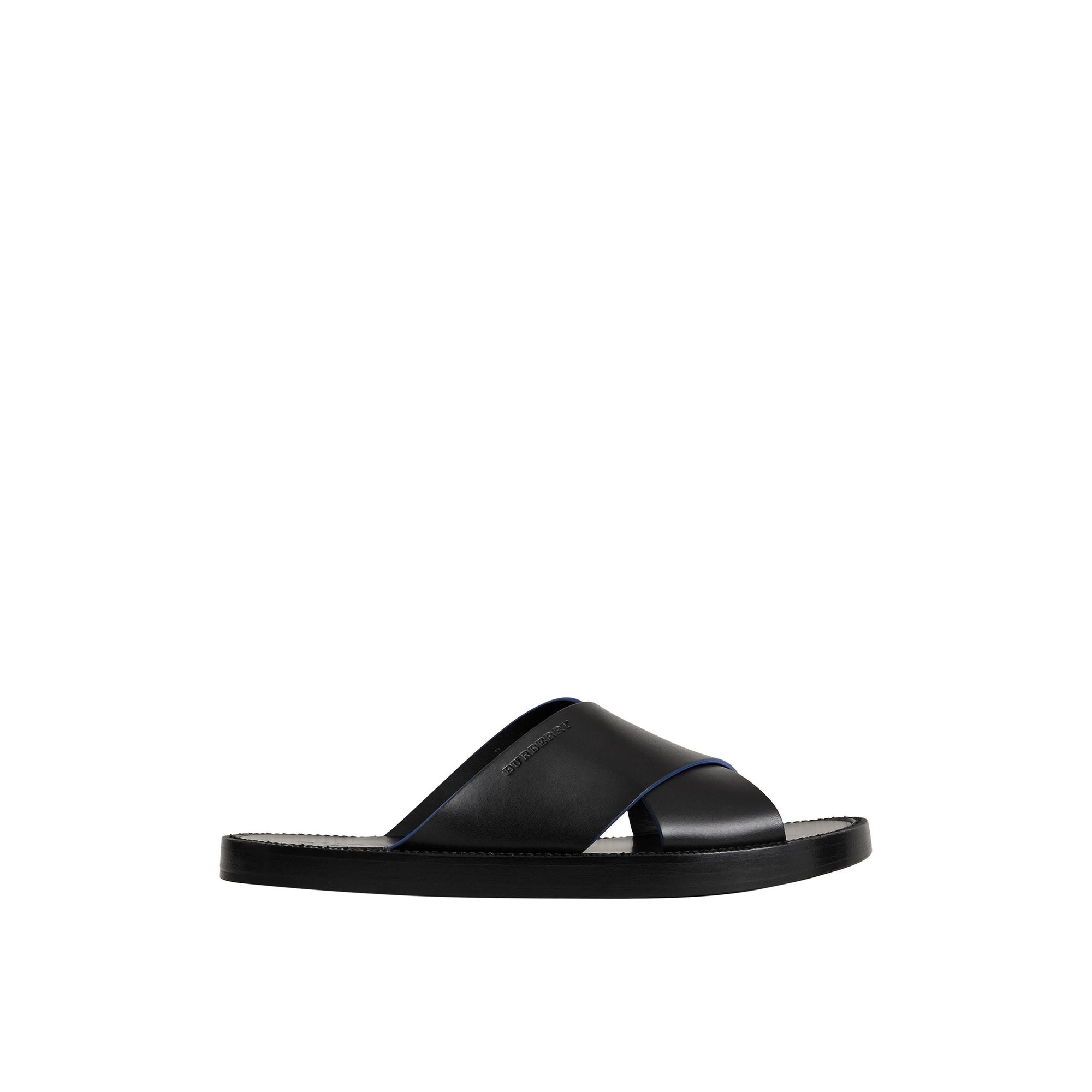 Sandales en cuir à détails contrastants - Black