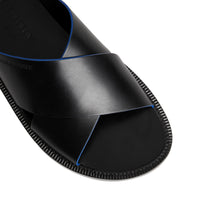 Sandales en cuir à détails contrastants - Black