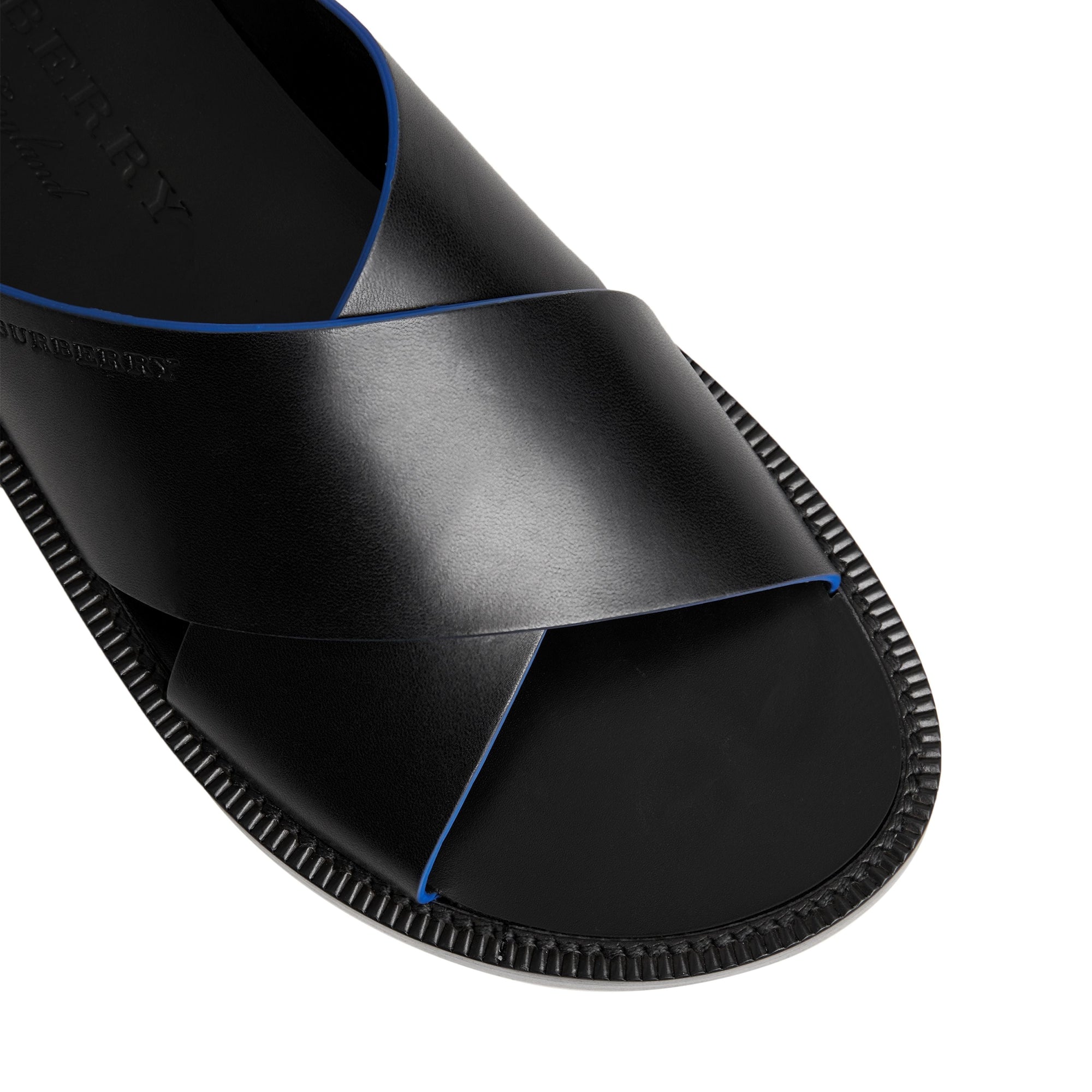 Sandales en cuir à détails contrastants - Black