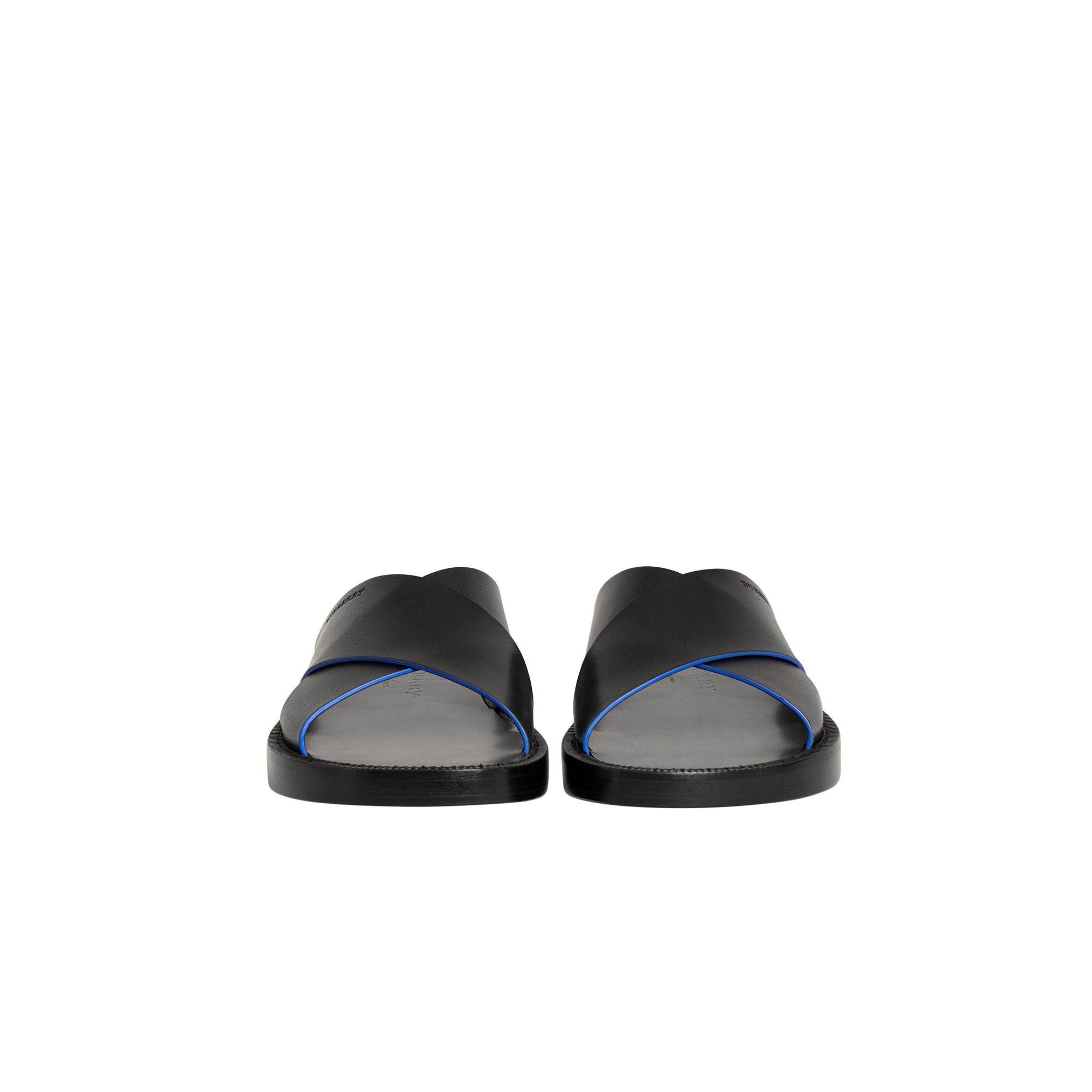 Sandales en cuir à détails contrastants - Black