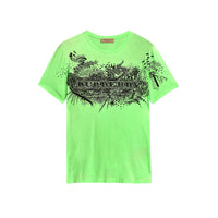 T-shirt en coton à imprimé Doodle - Bright Apple Green