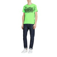 T-shirt en coton à imprimé Doodle - Bright Apple Green