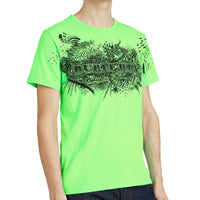 T-shirt en coton à imprimé Doodle - Bright Apple Green