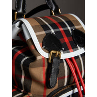 Petit sac The Rucksack à motif check - Caramel